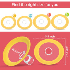 PUMPMOM-US 19mm oval flange soft rim supports comfortable fit.