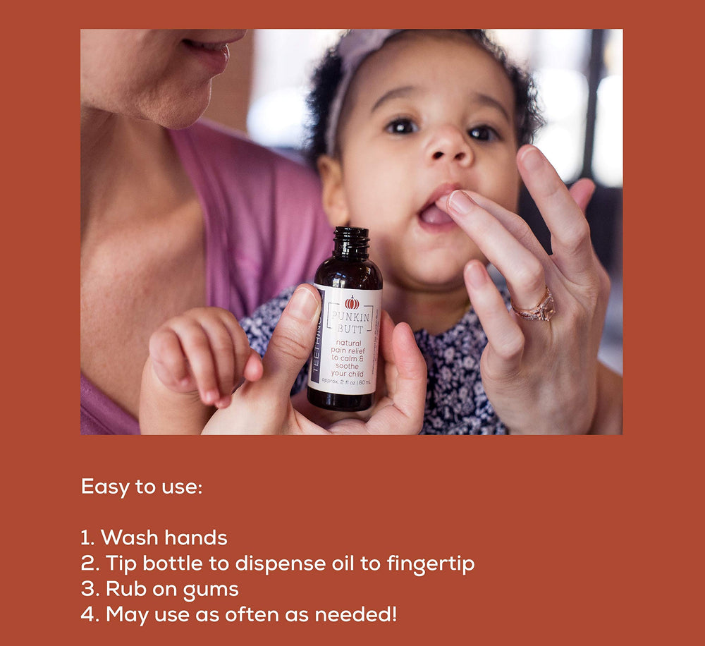 Punkin Butt ear oil bottle demonstrates a gentle formula for soothing the infant ear canal