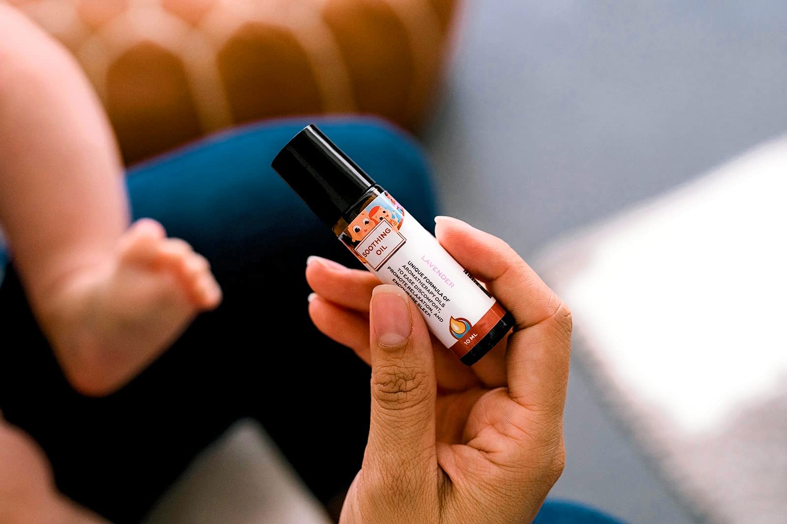 Punkin Butt Lavender Soothing Oil used in bedtime routine for relaxation