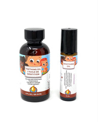 Punkin Butt teething oil 2oz bottle calms irritated gums during teething