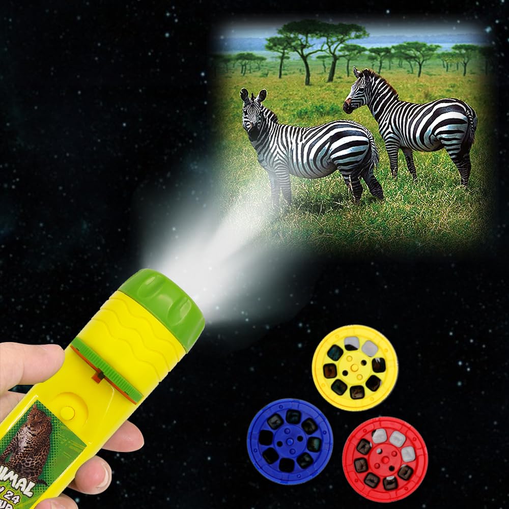 Pup Go projector torch outer-space disc shows planets and astronauts for wonder.