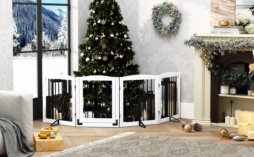 Pupetpo 80-inch-wide gate fits wide spaces for flexible room layouts.
