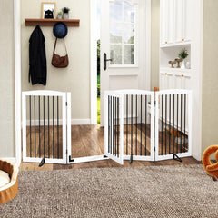 Pupetpo folding-system gate with compact storage after use.