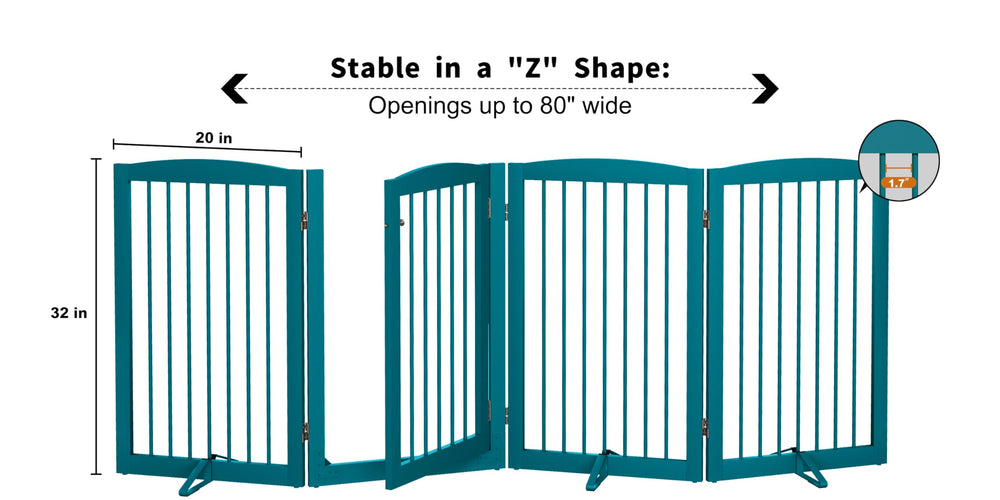 PUPETPO pre-assembled gate ready for quick setup.