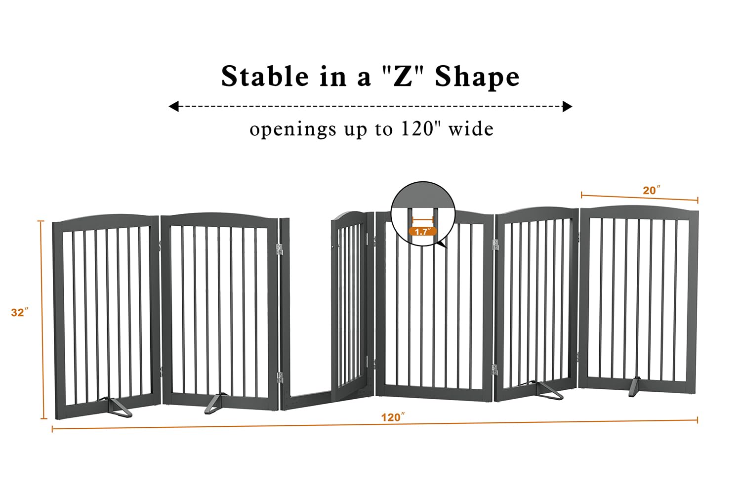PUPETPO versatile pet gate suitable for dogs, cats, and small animals.