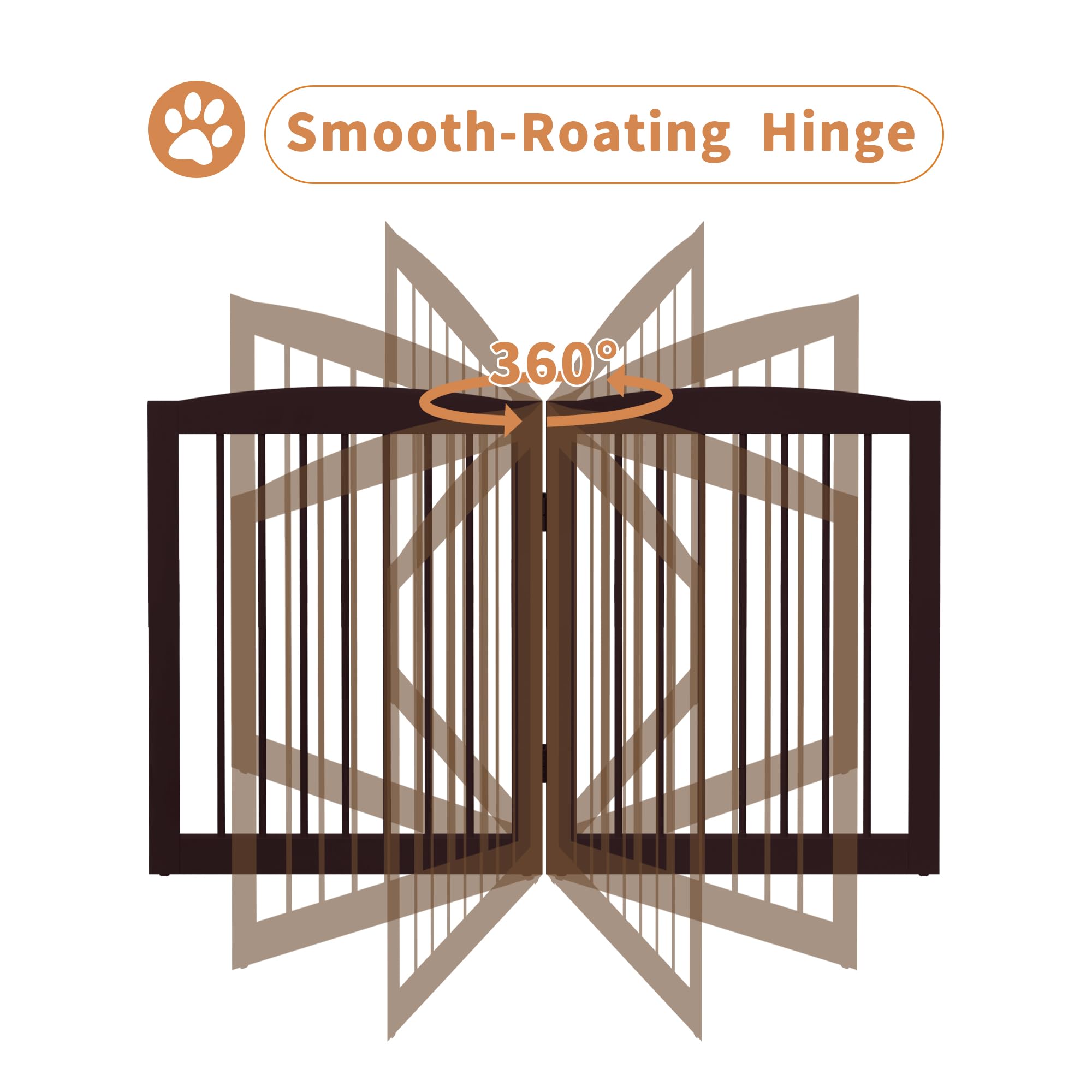 PUPETPO brown finish blends with decor while safely containing pets.