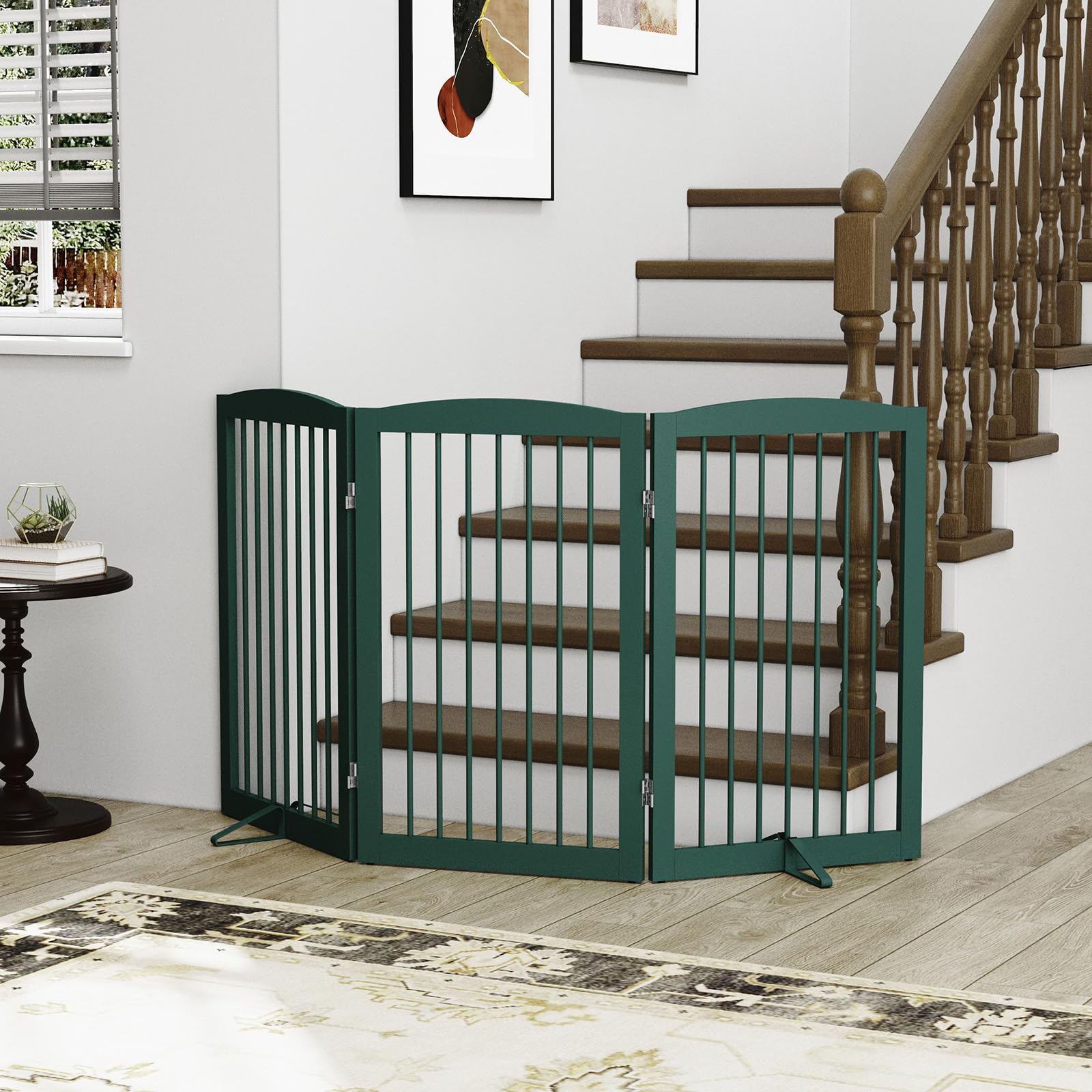 PUPETPO compact storage folding gate folds for closet storage.