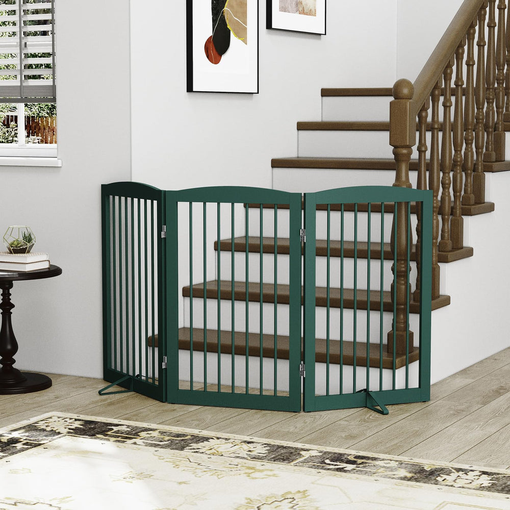PUPETPO compact storage folding gate folds for closet storage.