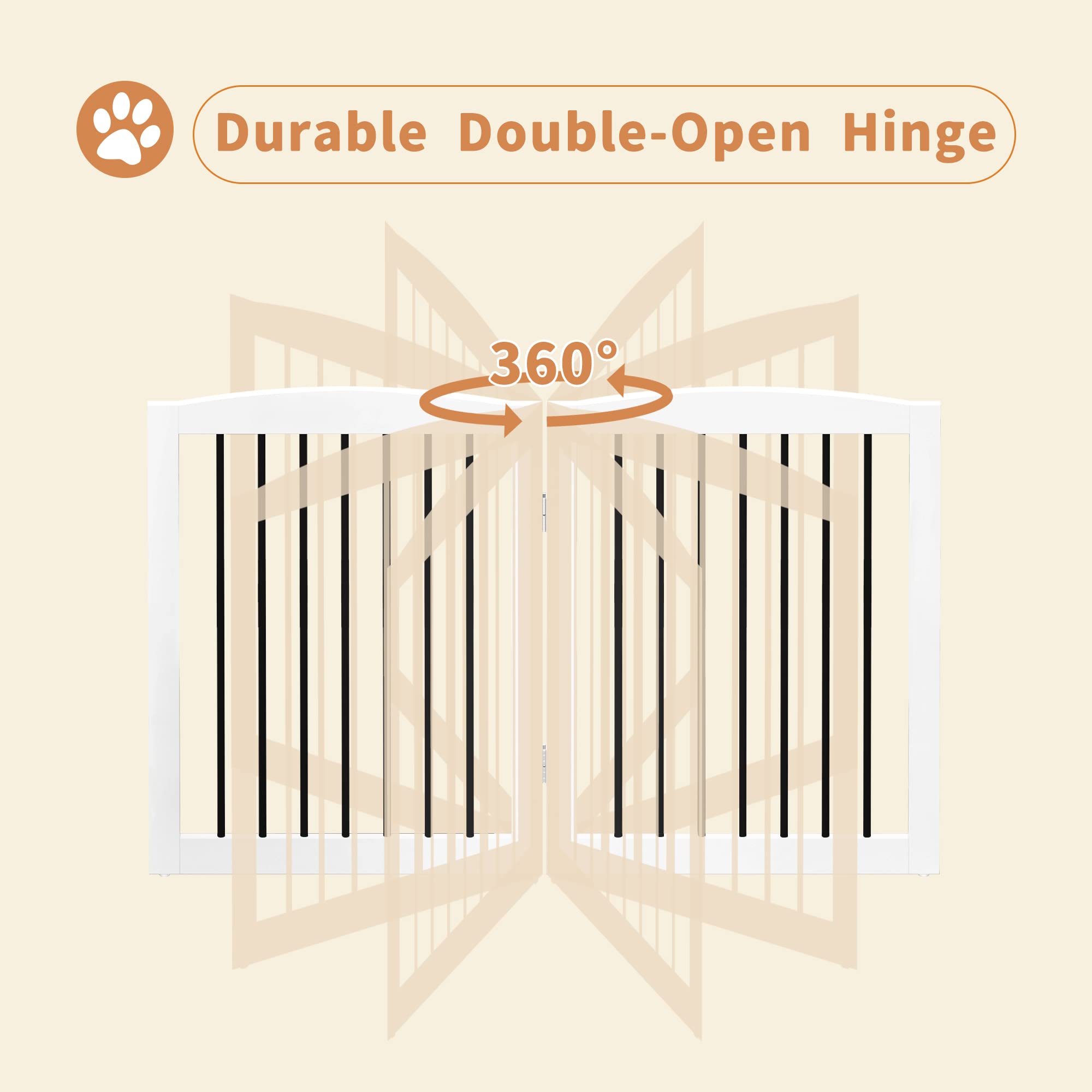 PUPETPO gate across doorway demonstrates versatile dog barrier in hall.