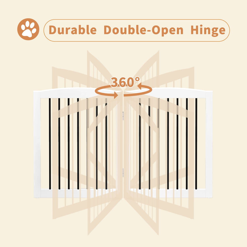PUPETPO gate across doorway demonstrates versatile dog barrier in hall.