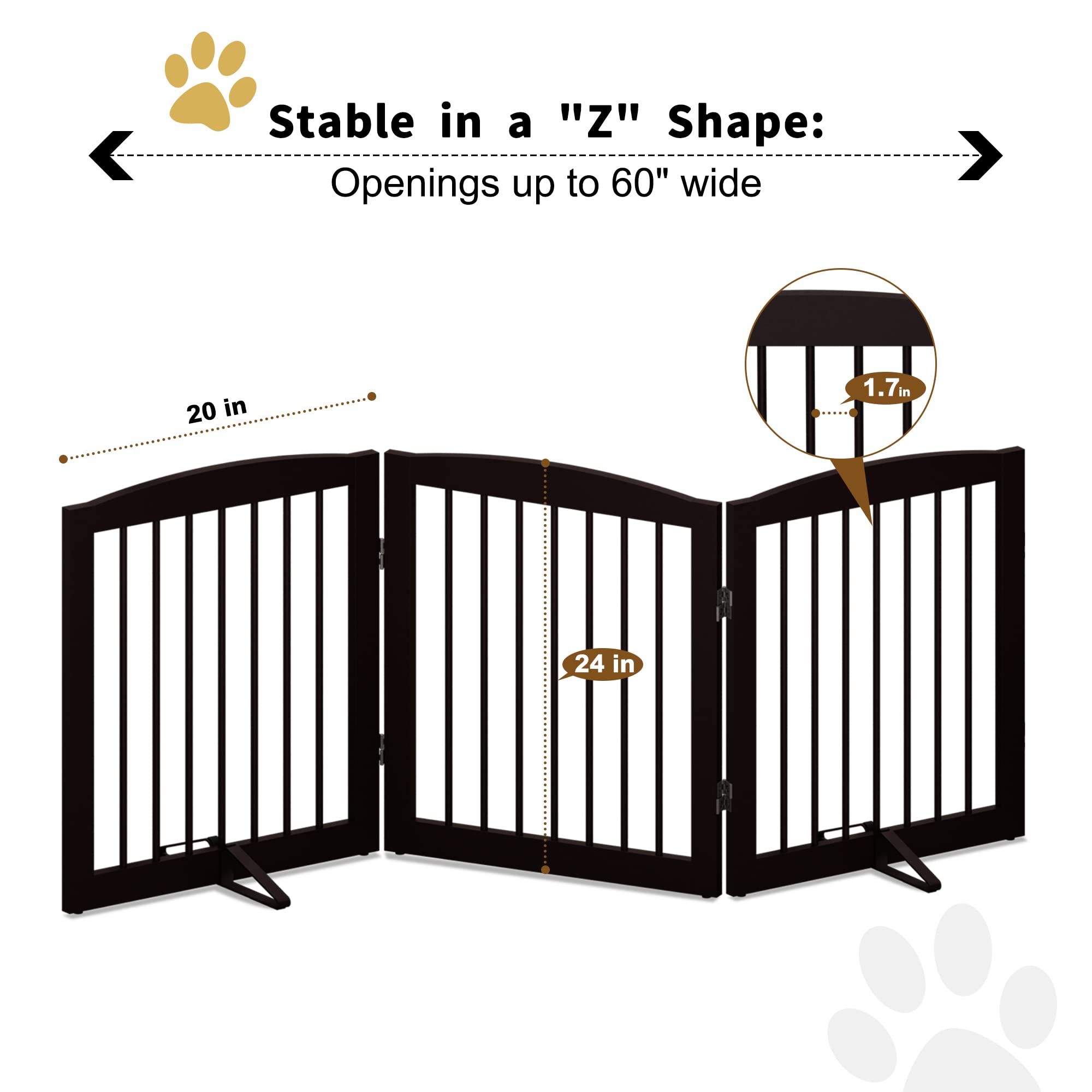 PUPETPO non-slip pads protect floors while gate stays secure