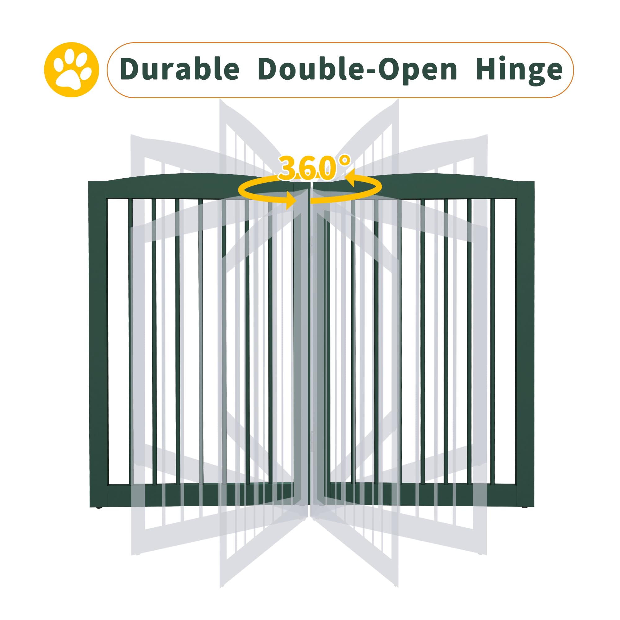 PUPETPO step-over dog gate allows easy passage around the barrier.