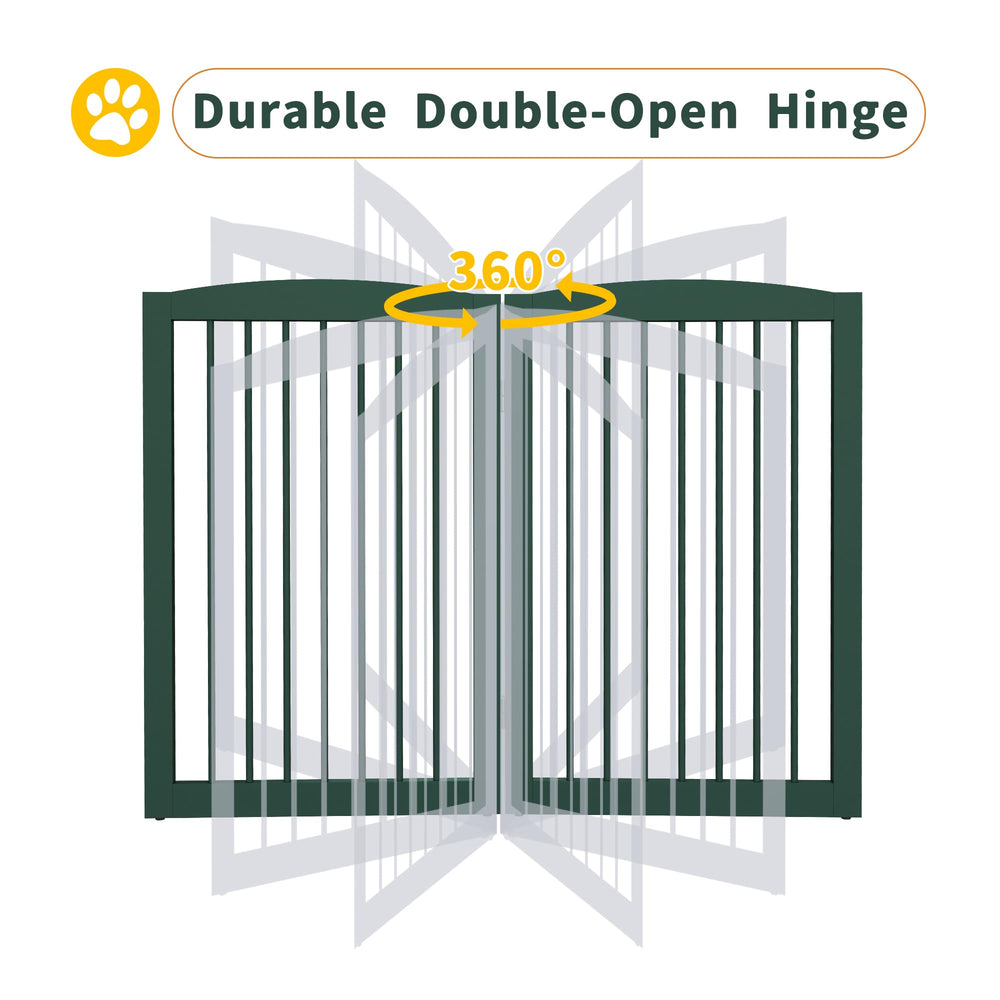 PUPETPO step-over dog gate allows easy passage around the barrier.