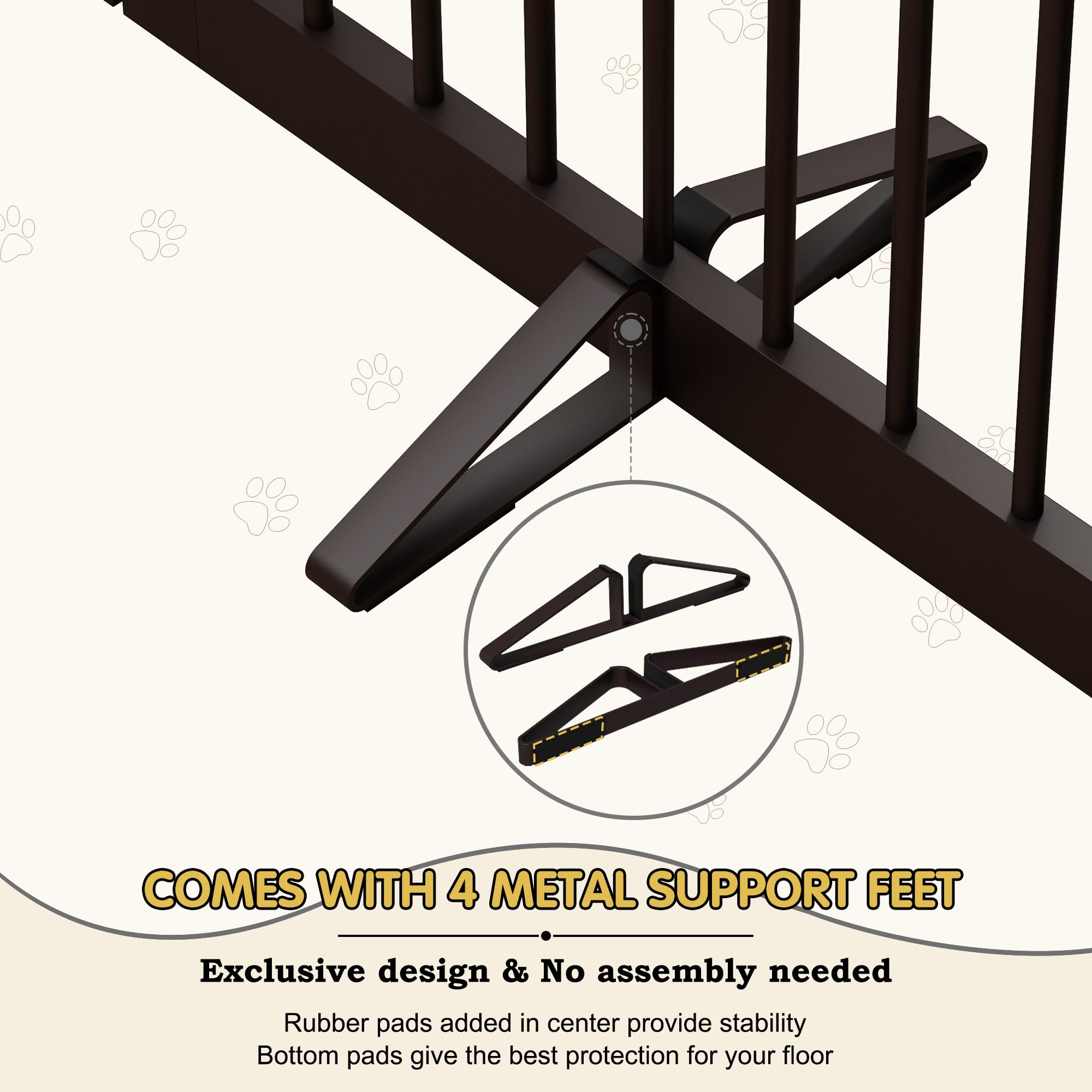 PUPETPO sturdy MDF construction provides durable pet containment.