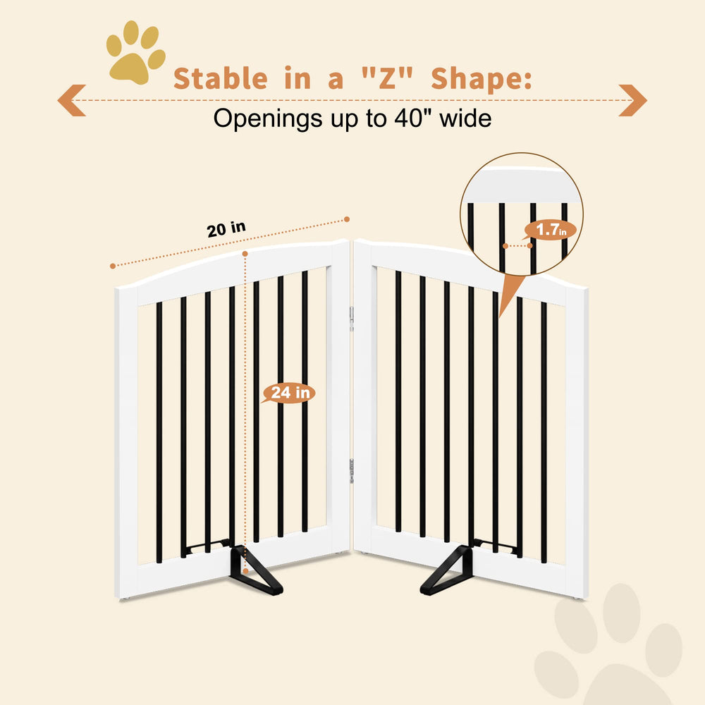 PUPETPO support feet keep gate stable on smooth floors.