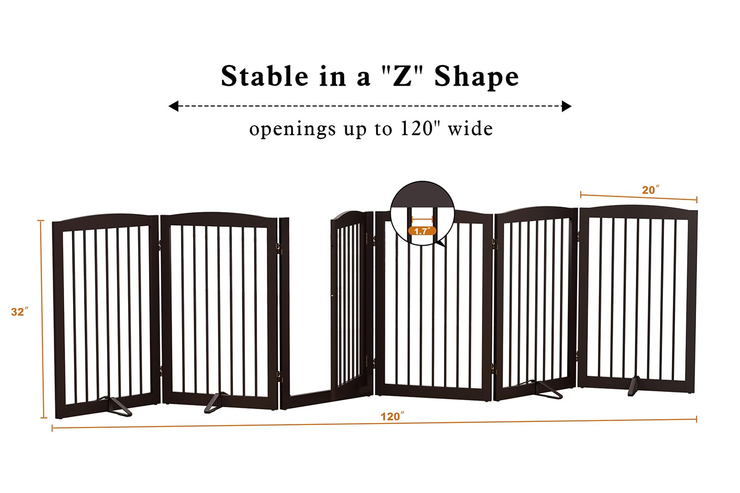 PUPETPO versatile gate suitable for dogs, cats, and small pets.