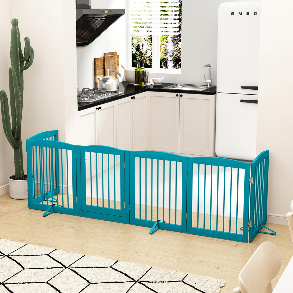 PUPETPO walk-through door with lock keeps pets secure.