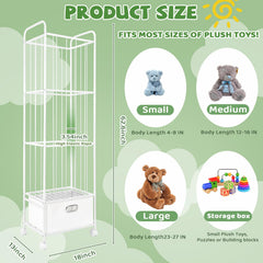 Puppiluv plush toy rack with elastic bands simplifies organization