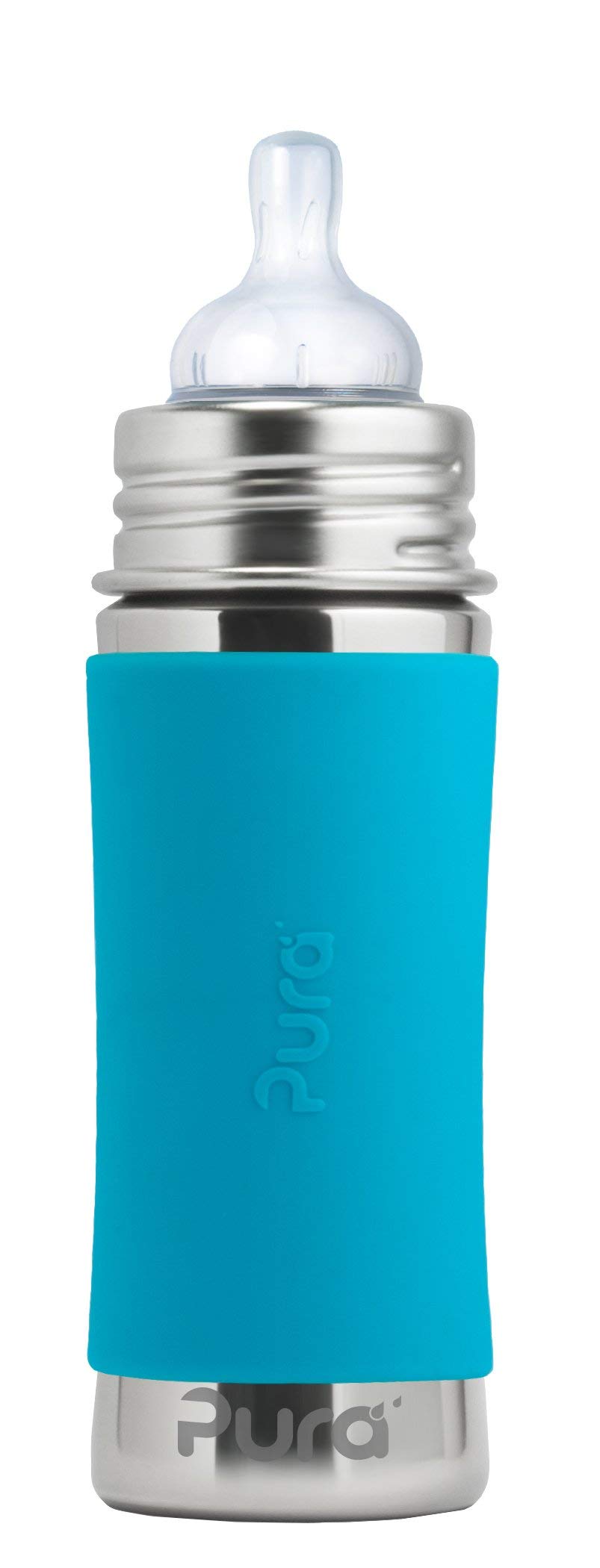 Pura Kiki aqua bottle with sleeve demonstrates a durable, plastic-free feeding solution.