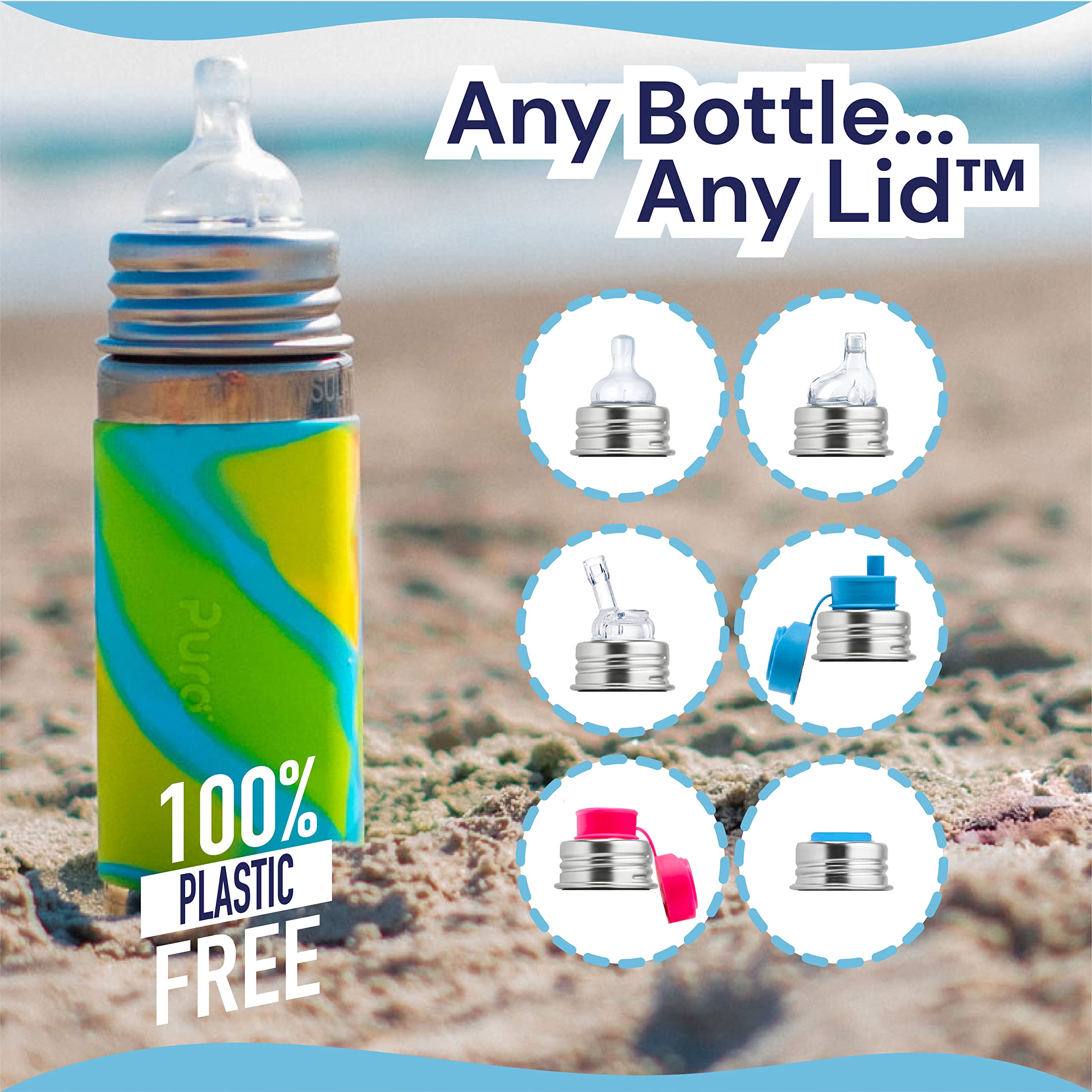 Pura Kiki bottle lids and accessories offering mix-and-match customization