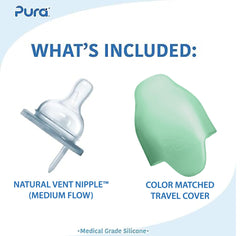 Pura Kiki bottle sleeve moss provides secure grip during meals.