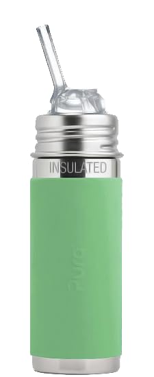 Pura Kiki bottle with silicone straw shows plastic-free hydration for kids.