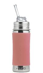 Pura Kiki rose front view highlights plastic-free bottle design for safe hydration.