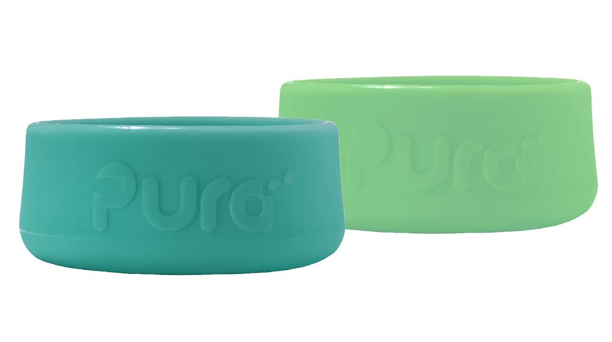 Pura Kiki silicone bumper on bottle in Moss color for customizable style
