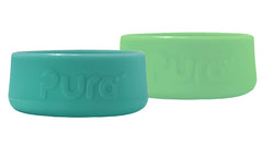 Pura Kiki silicone bumper on bottle in Moss color for customizable style