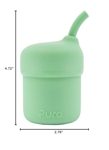 Pura my-my silicone straw cup plastic-free, food-grade silicone supports safe everyday hydration.