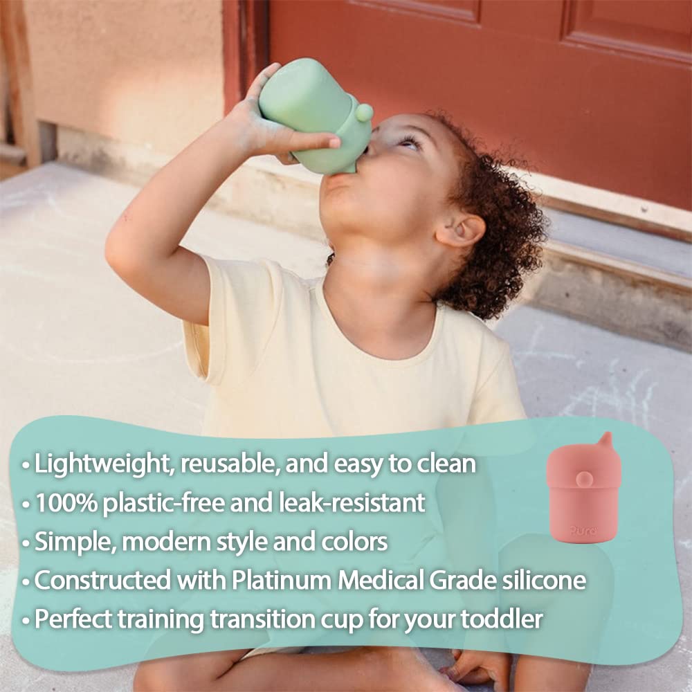 Pura my-my 5oz in-use with toddler showcases plastic-free sipping