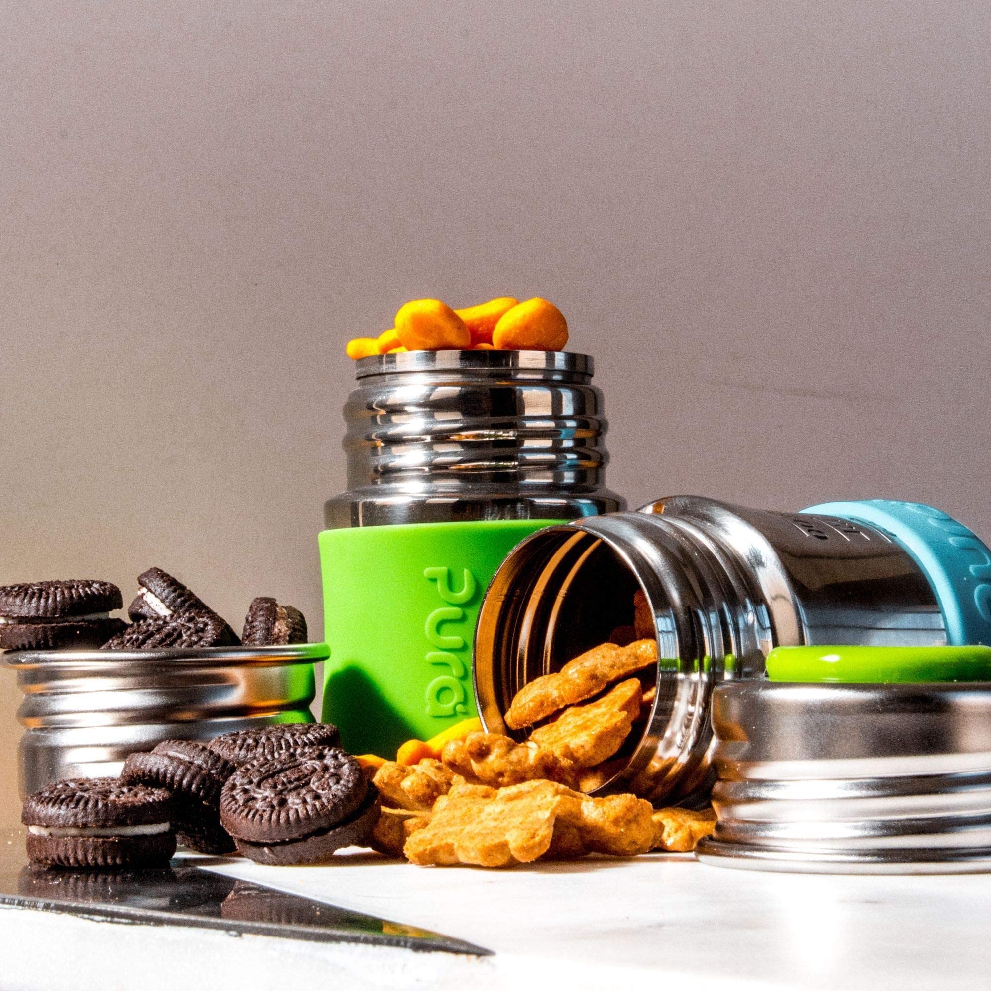 Pura Stainless Universal Lid Aqua durable plastic-free construction is ideal for travel and on-the-go uses.
