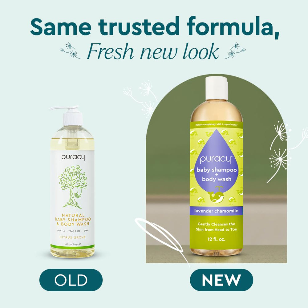 Puracy Baby Shampoo & Body Wash foamy lather demonstrates easy rinse after bath.