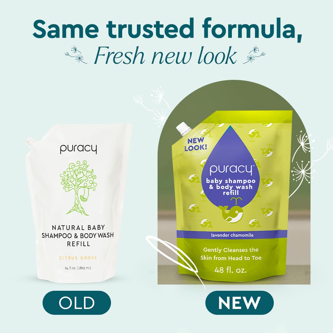 Puracy cradle-cap-friendly bath-time scene shows gentle cleansing