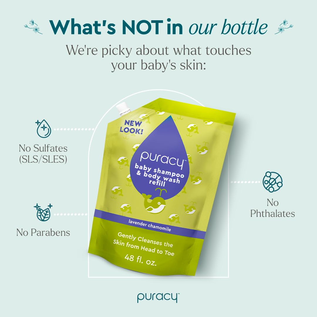 Puracy silky-skin-feel visual suggests soft, smooth skin after bath