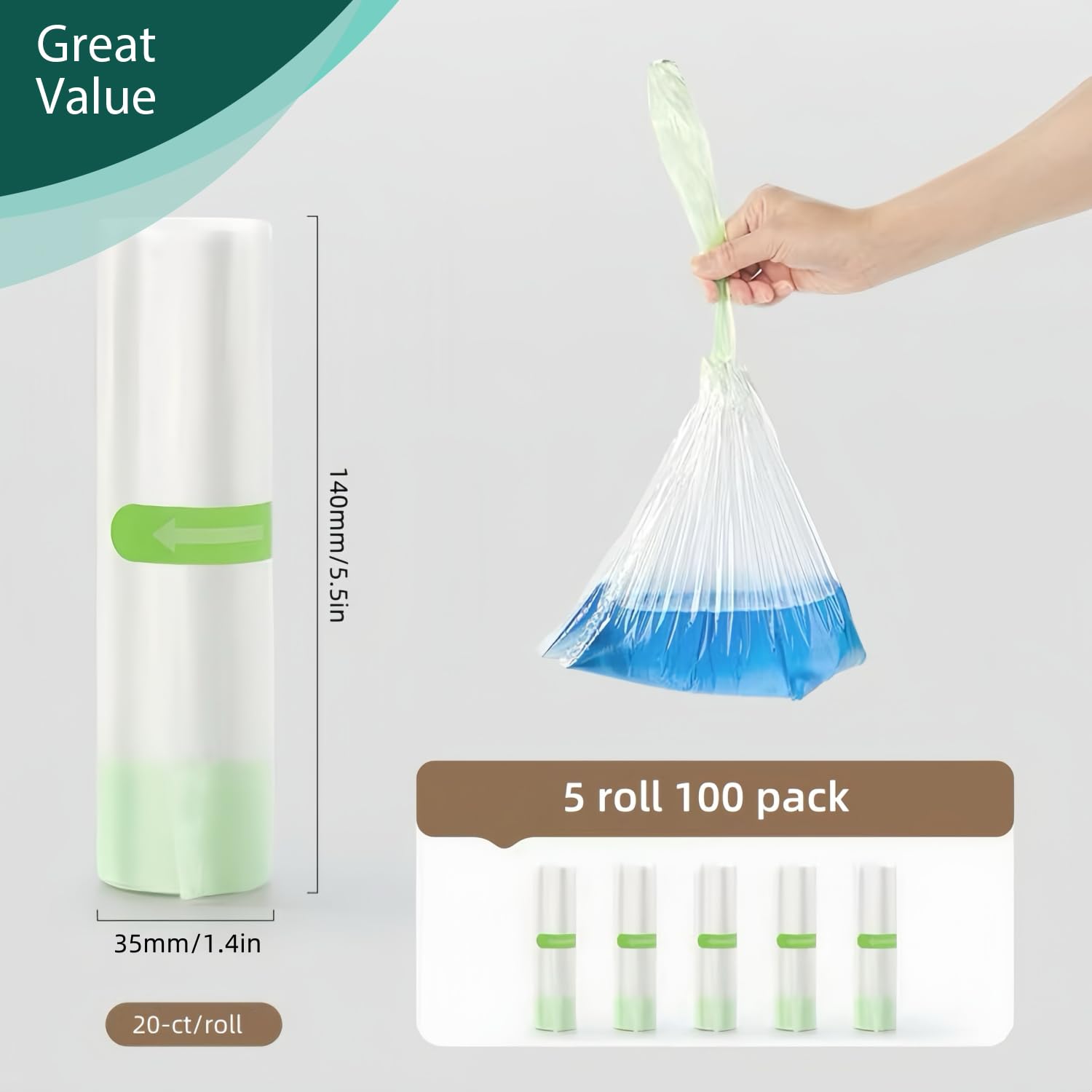Puravel disposable potty liners travel-use friendly design simplifies cleanup on trips.