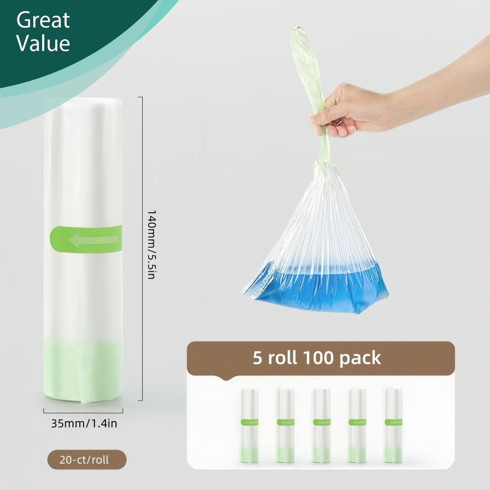 Puravel disposable potty liners travel-use friendly design simplifies cleanup on trips.