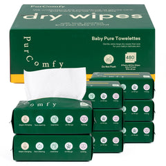 PurComfy Baby Dry Wipes pack-front — convenient 8-pack for caregivers on the go.