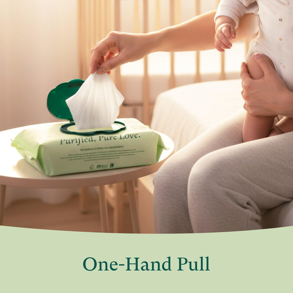 PurComfy Plastic-Free Wipes—eco-friendly and biodegradable.