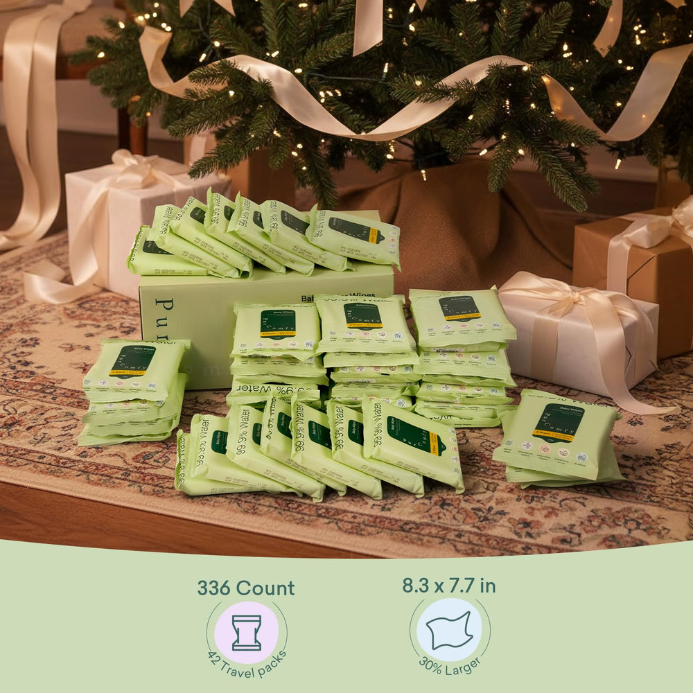 PurComfy baby wipes unscented 336-count bulks for busy households