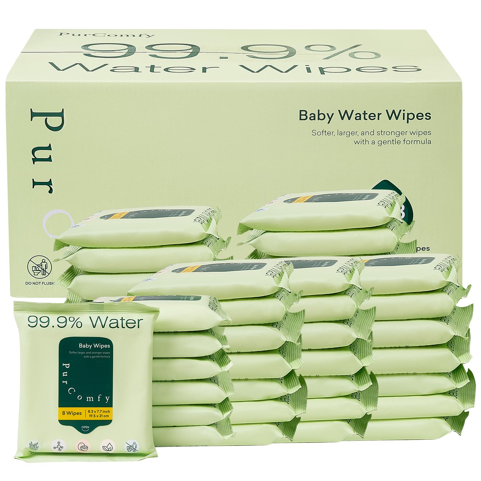 PurComfy baby wipes unscented travel-pack outer-pack for quick on-the-go cleanups