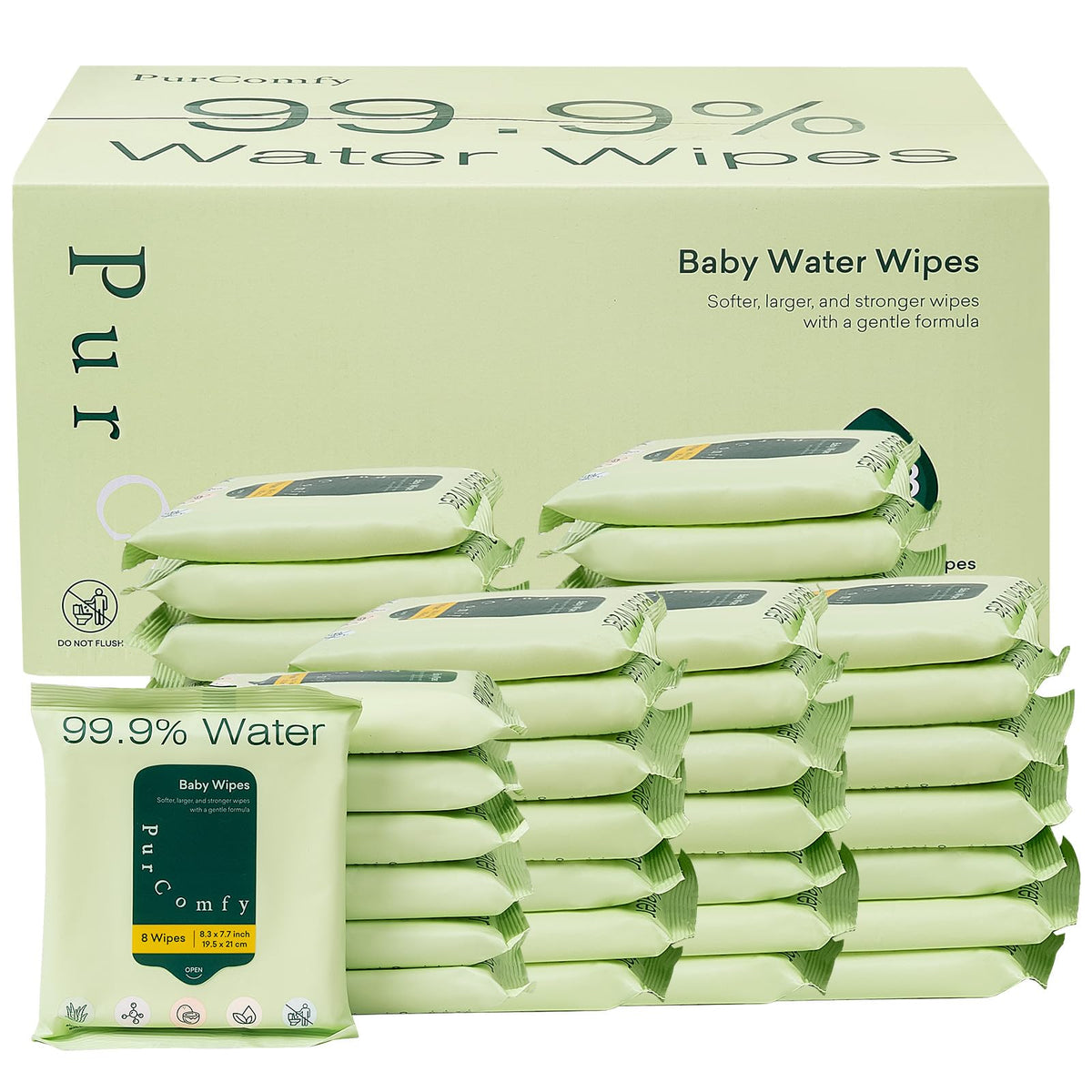 PurComfy baby wipes unscented travel-pack outer-pack for quick on-the-go cleanups