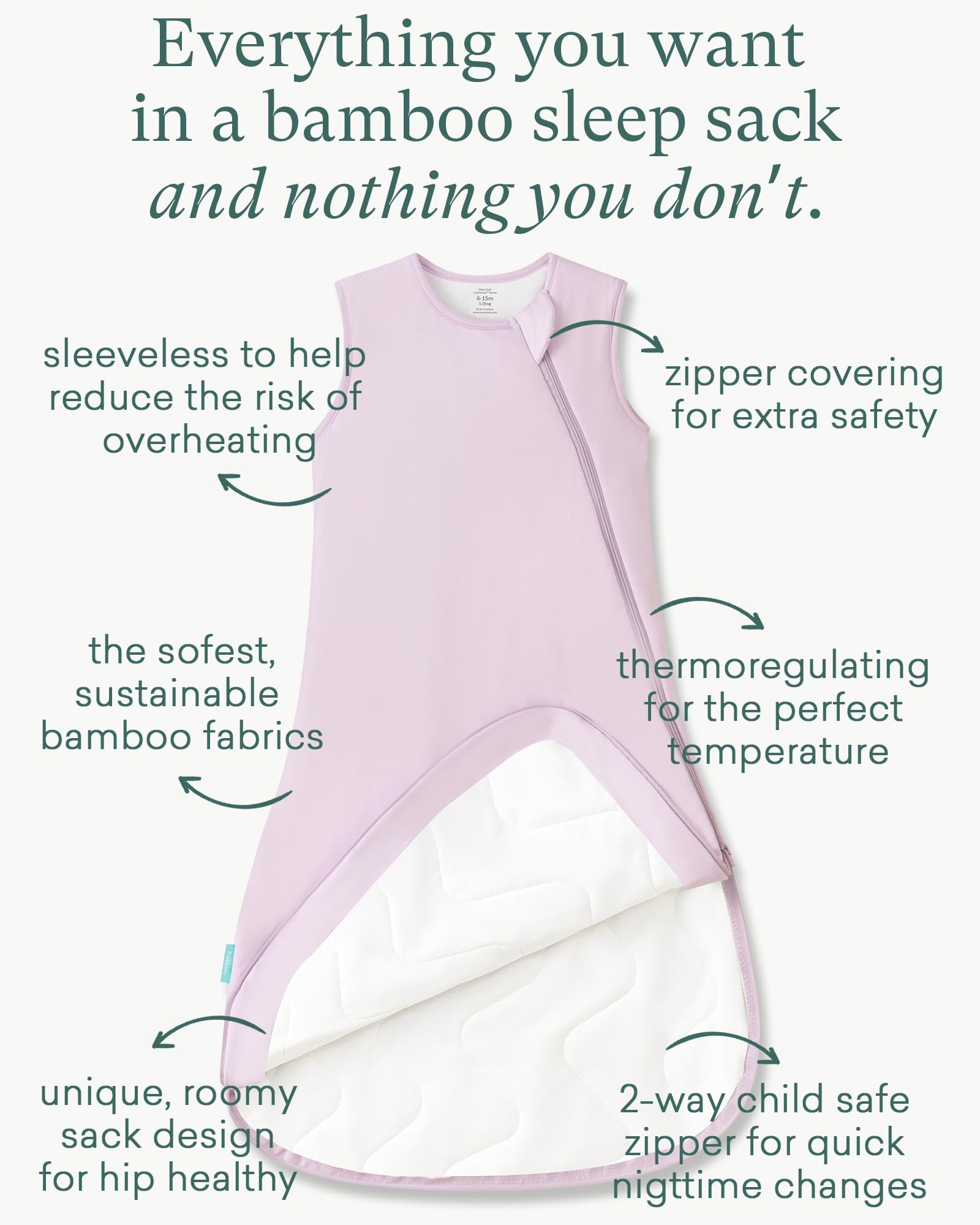 PurComfy sleep sack offers room to move for active 3T-5T toddlers