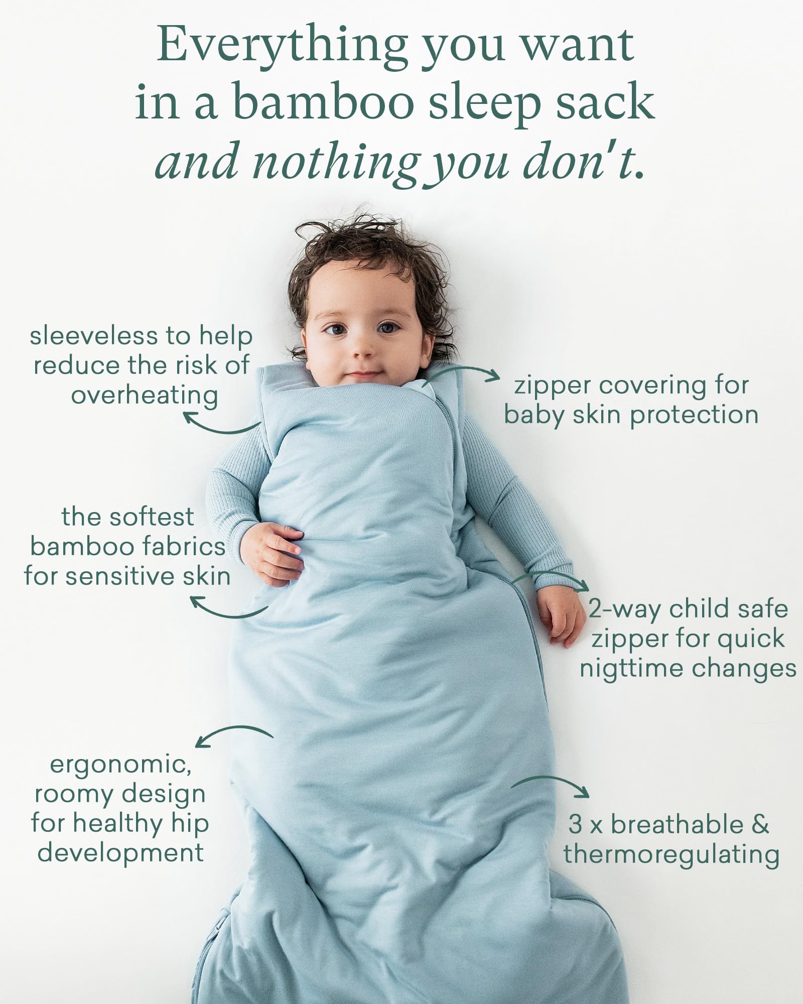 PurComfy FeatherGlide zipper closeup emphasizes smooth operation for overnight diaper changes