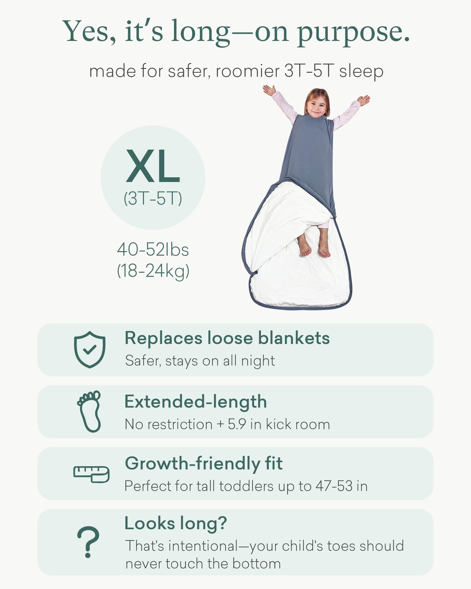 PurComfy full-length zipper enables easy dressing for toddlers.