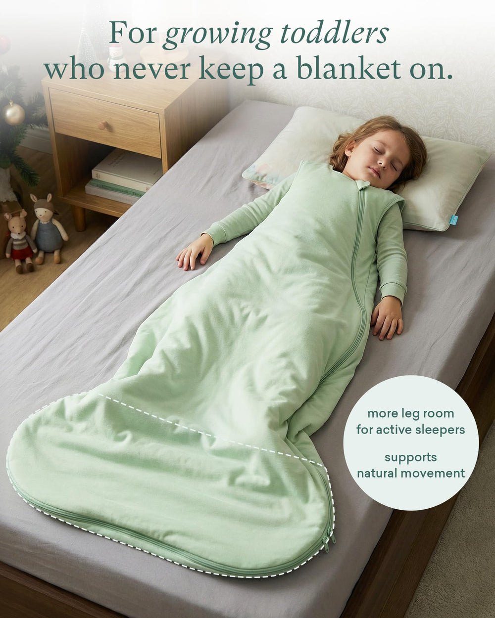PurComfy full-length zipper detail shows easy on-off for wiggly toddlers.