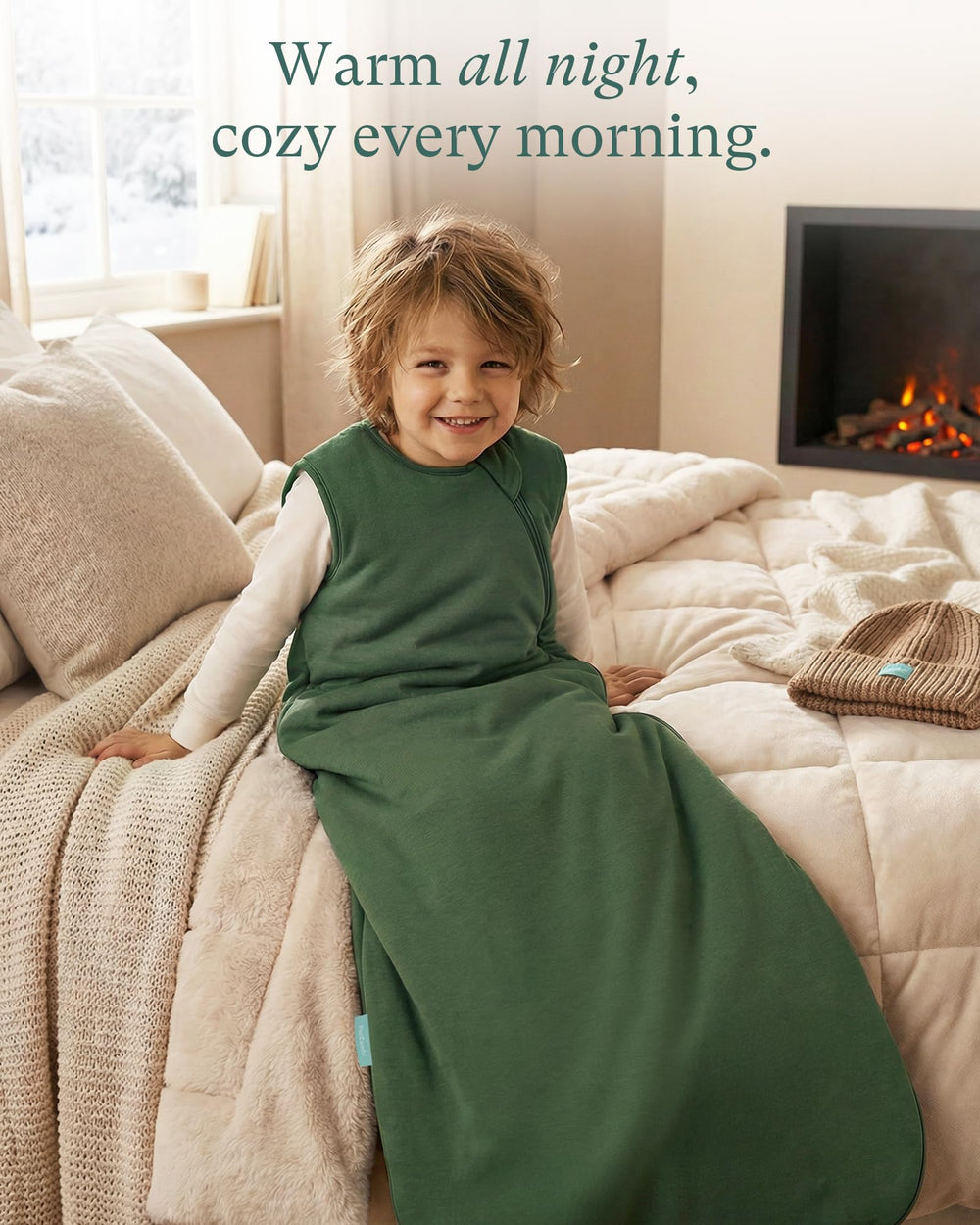 PurComfy 3T-5T sleep sack fits growing toddlers with plenty of movement.