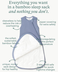 PurComfy sleep sack winter warmth image shows 2.5 tog for cozy toddler nights.