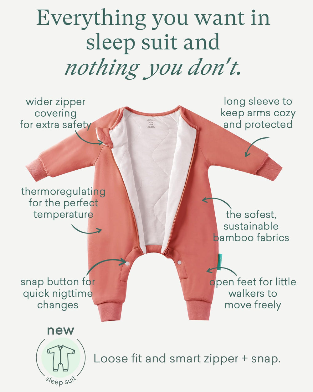 PurComfy Supersoft Sleepsuit ready for naptime and bedtime in a cozy nursery.