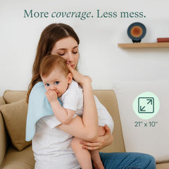 PurComfy burp cloths are machine washable and stay soft.